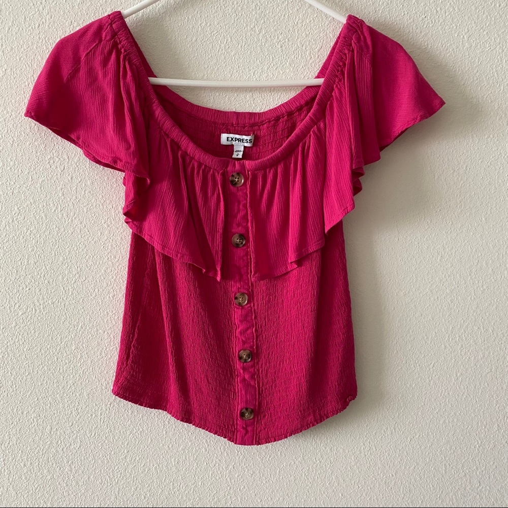 Express hot pink stretch top